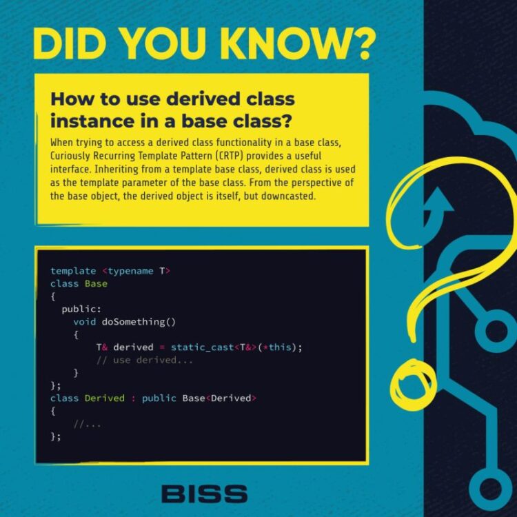 How to use derived class instance in a base class?