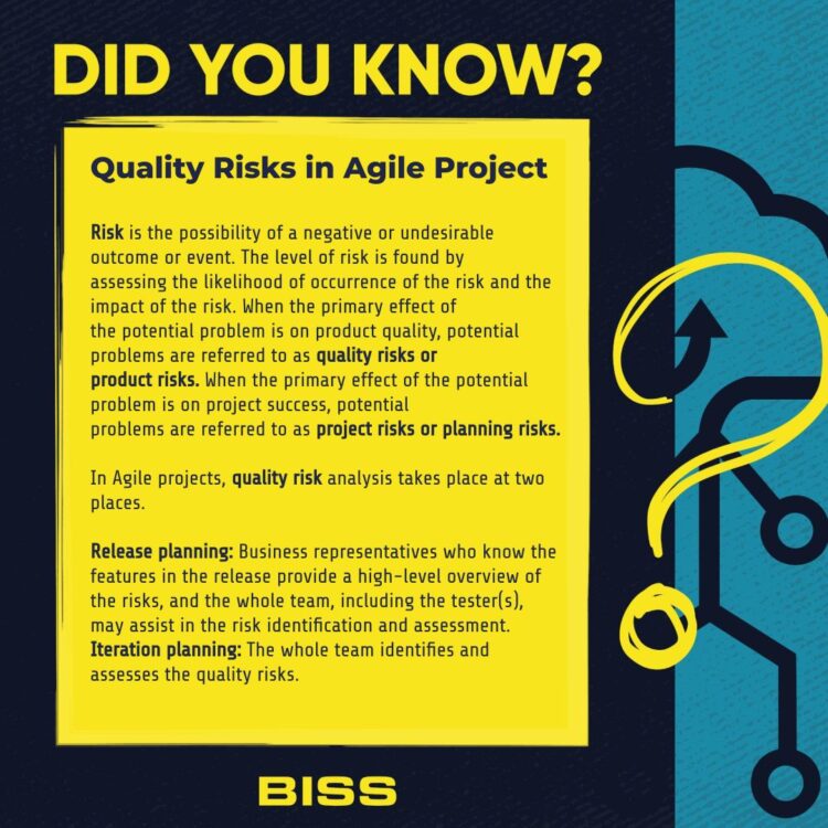 Quality Risks in Agile Project